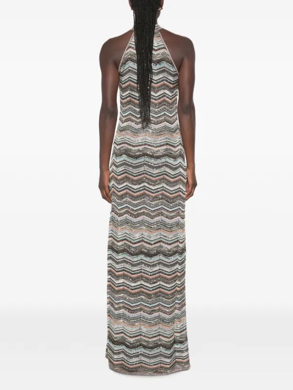 Missoni zigzag-knit Halterneck Dresss