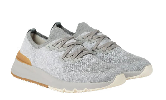 Brunello Cucinelli Knitted Sneakers "Grey" Premium Knit Sneakers UAE