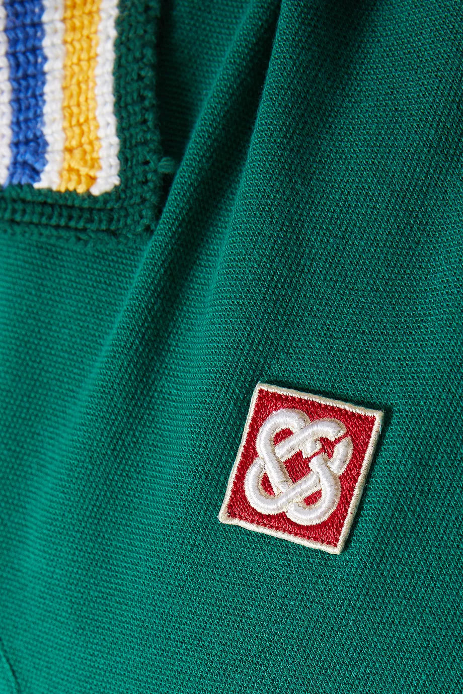 Casablanca Mint Stripe Collar Polo "Green" Premium Polo Shirt UAE