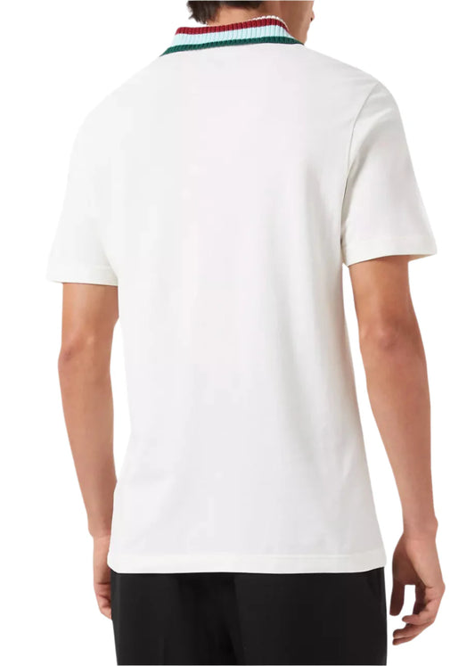 Casablanca Mint Stripe Collar Polo "White" Resort Style Polo UAE