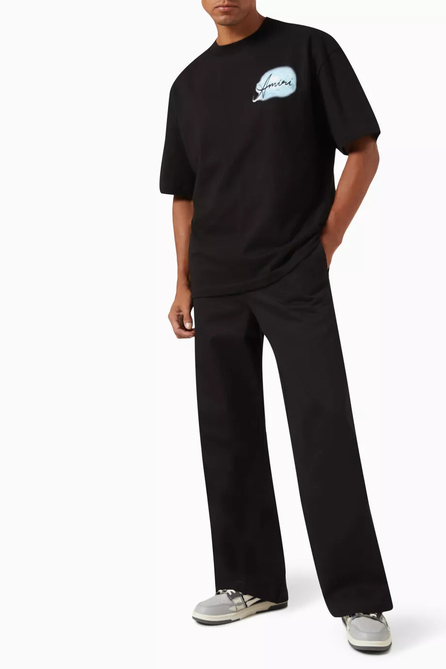 AMIRI Paradise Airbrush Oversized T-Shirt Stretch Cotton Oversized Tee UAE