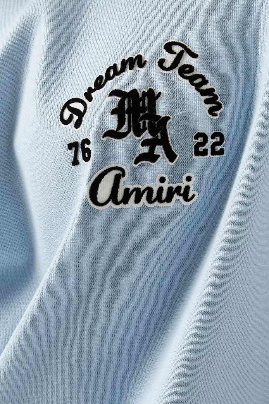 Amiri Dream Team Oversized T-Shirt "Blue Cotton" Trendy Tee UAE