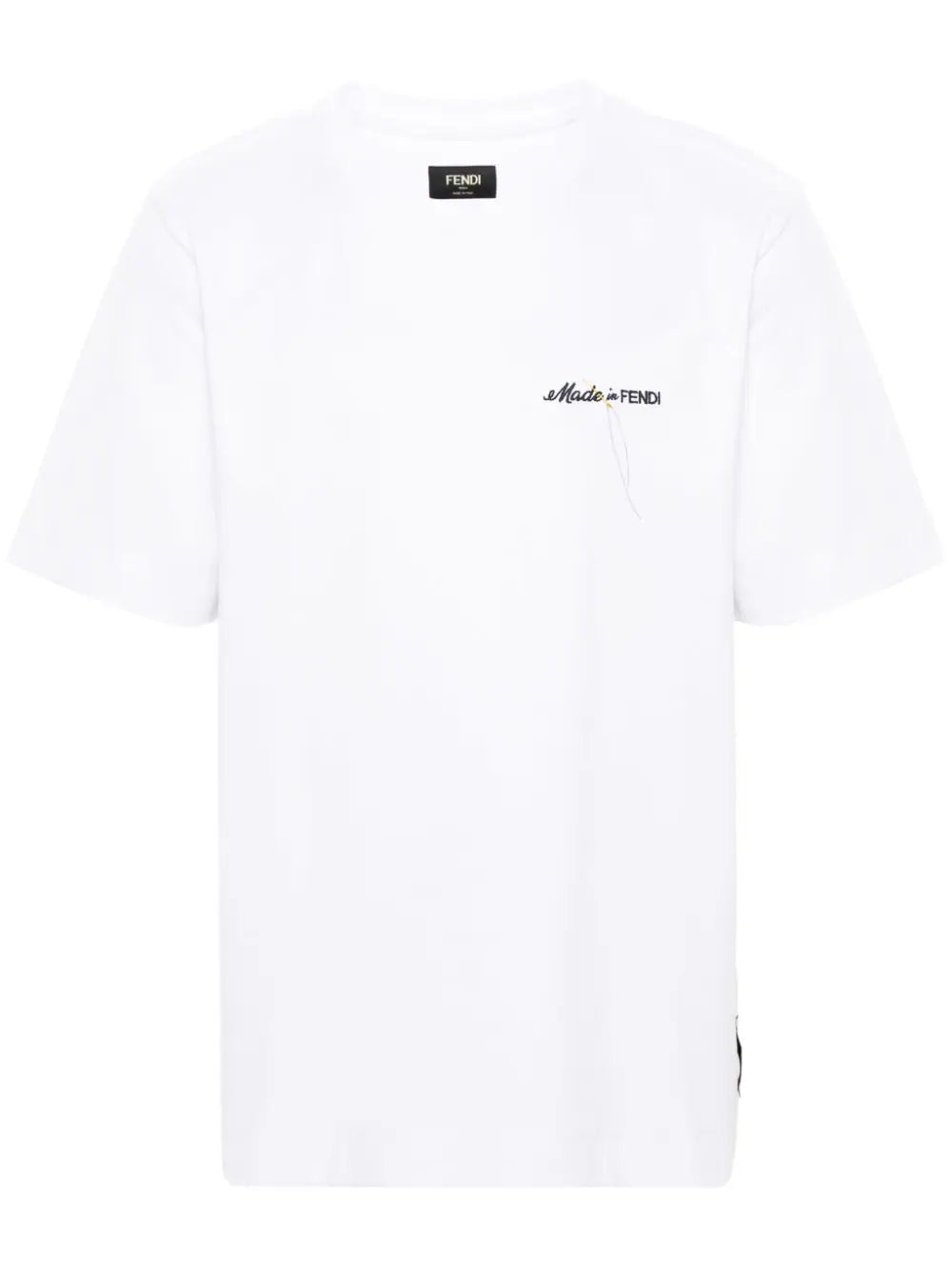 FENDI Logo-Embroidered T-Shirt Luxury Cotton T-Shirt UAE