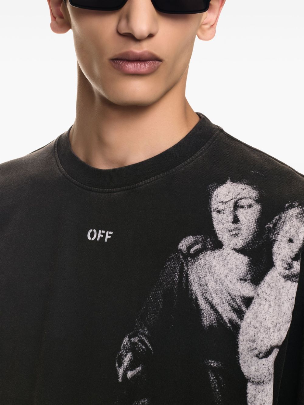 Off-White Blurred Mary T-Shirt Streetwear Print Tee UAE