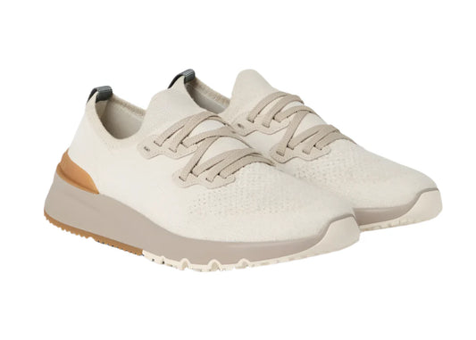 Brunello Cucinelli Knitted Sneakers "Beige" Luxury Knit Sneakers UAE
