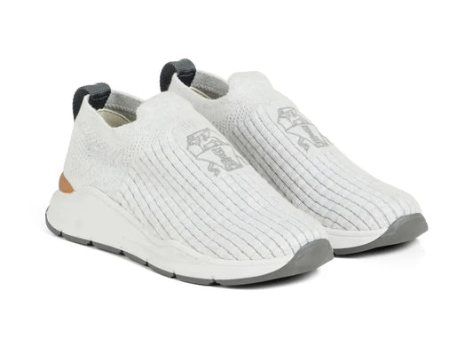 Brunello Cucinelli Cotton Crest Sneakers "Grey" Luxury Casual Sneakers UAE