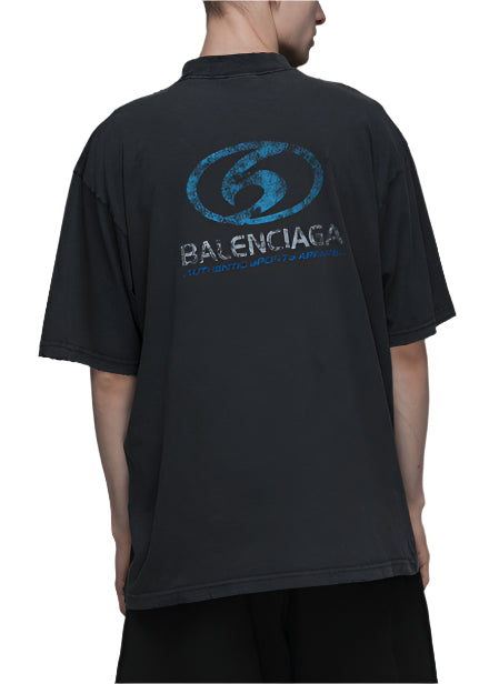Balenciaga Surfer Logo-Print Cotton T-Shirt Summer Graphic Tee UAE