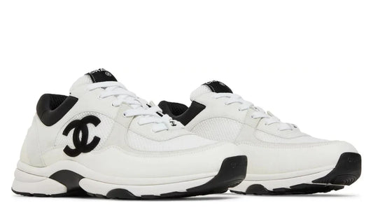 Chanel Mesh Suede Grained Calfskin "White Black" Premium Fashion Sneakers UAE