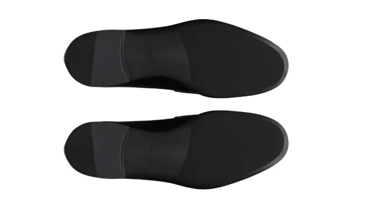 Prada Plaque Loafer "Black Saffiano Leather" Formal Designer Loafers UAE