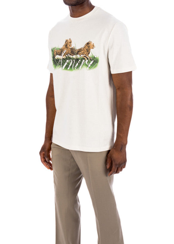 AMIRI Cheetah-Print Cotton T-Shirt Bold Print Tee UAE
