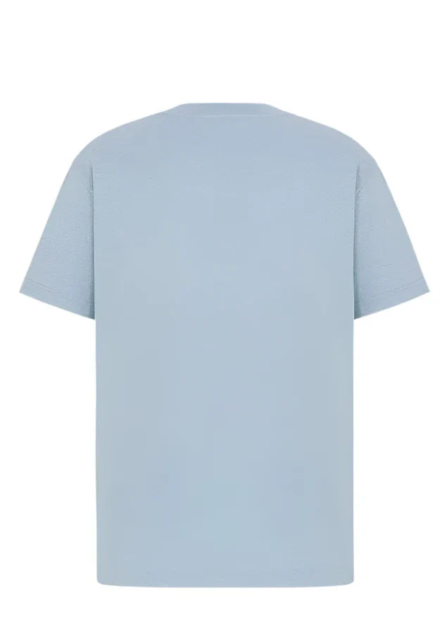 Dior Archives Labels T-Shirt "Blue Relaxed Fit" Casual Tee UAE