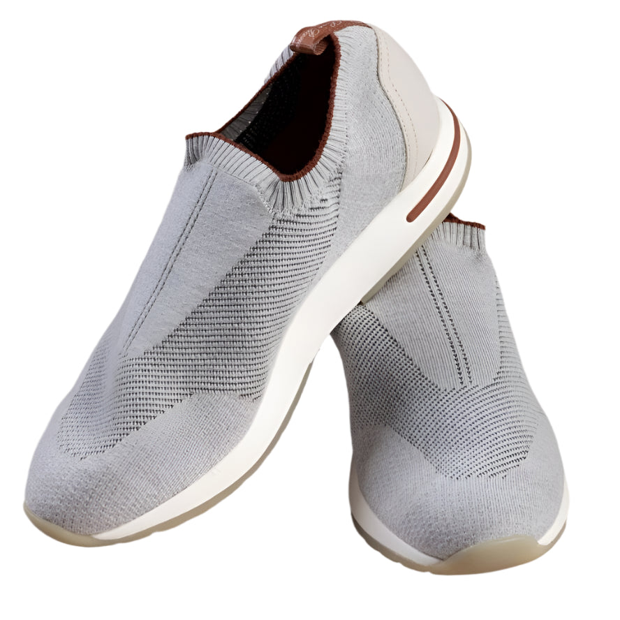Loro Piana Grey Wool Sneakers for Men Luxury Knit Sneakers UAE