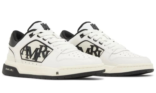 Amiri Classic Low "White Black" Contrast Logo Sneakers UAE