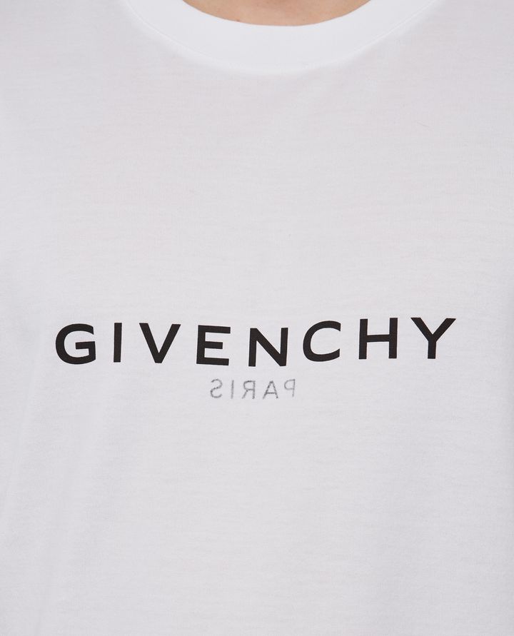 Givenchy Reverse Paris Logo Oversized T-Shirt "White" Clean Oversized Tee UAE