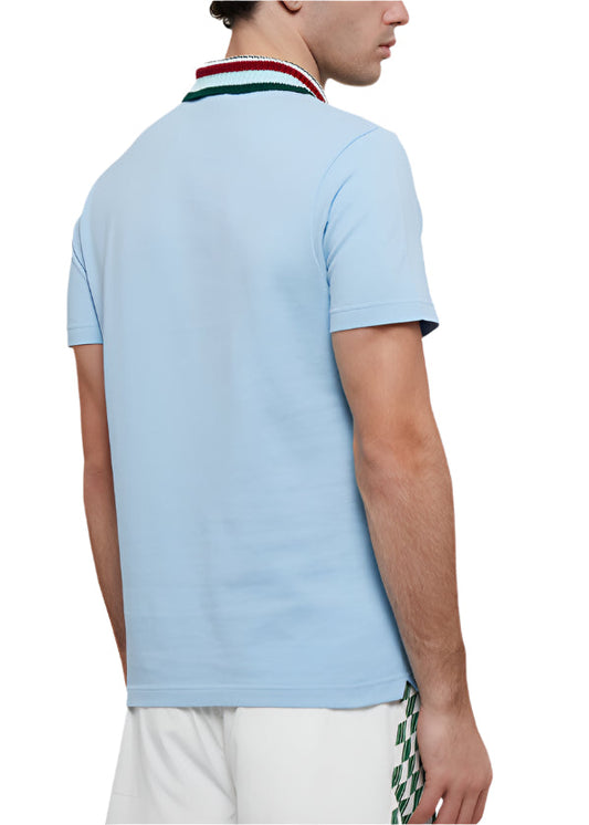 Casablanca Mint Stripe Collar Polo "Blue" Casual Luxury Polo UAE