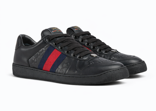 Gucci Screener "Black" Vintage Inspired Sneakers UAE