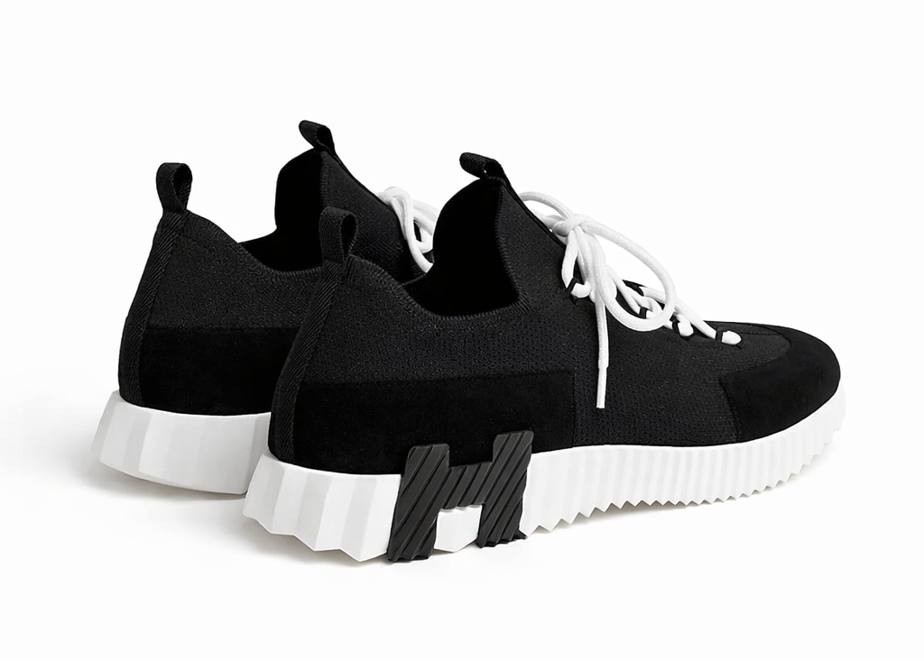 Hermes Lift Slip-on "Black White" Dual Tone Slip-On Sneakers UAE