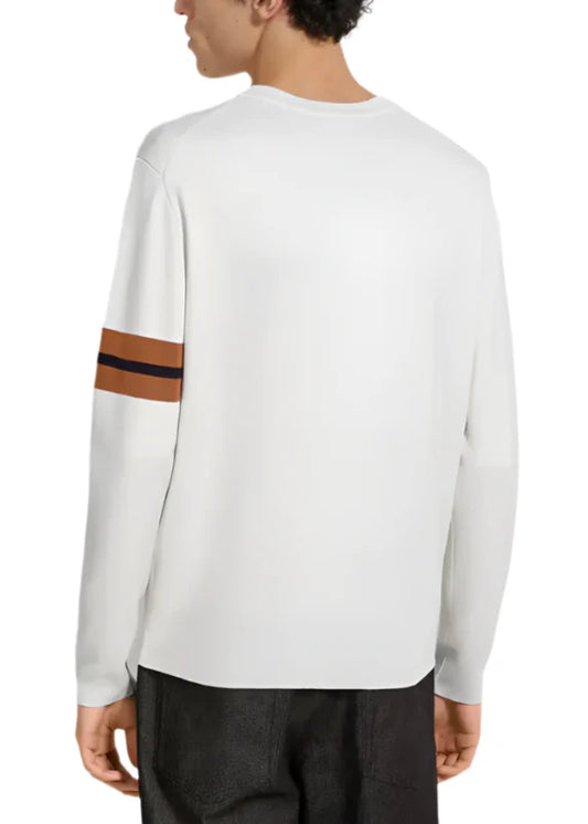 Zegna Contrasting Stripe Sweater Premium Knit Sweater UAE