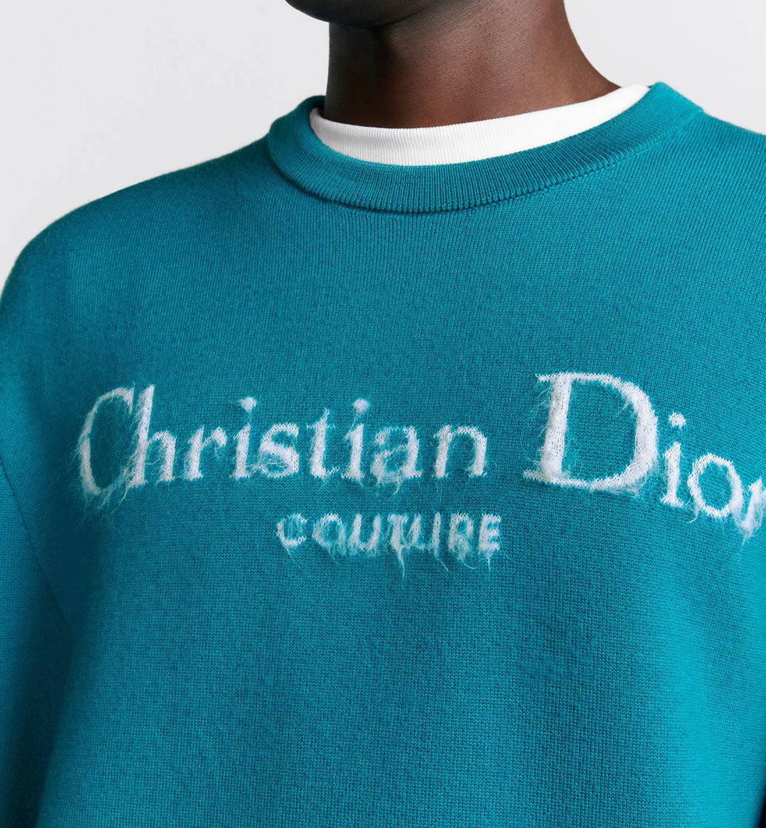 Christian Dior Couture Sweater "Blue Wool Blend" Luxury Sweater UAE