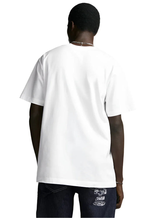 Dior Archives Labels T-Shirt "White Relaxed Fit" Minimal Tee UAE