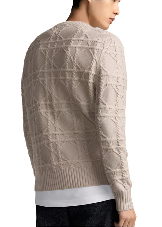 Dior Icons Cannage Sweater "Beige Cashmere Knit" Premium Sweater UAE