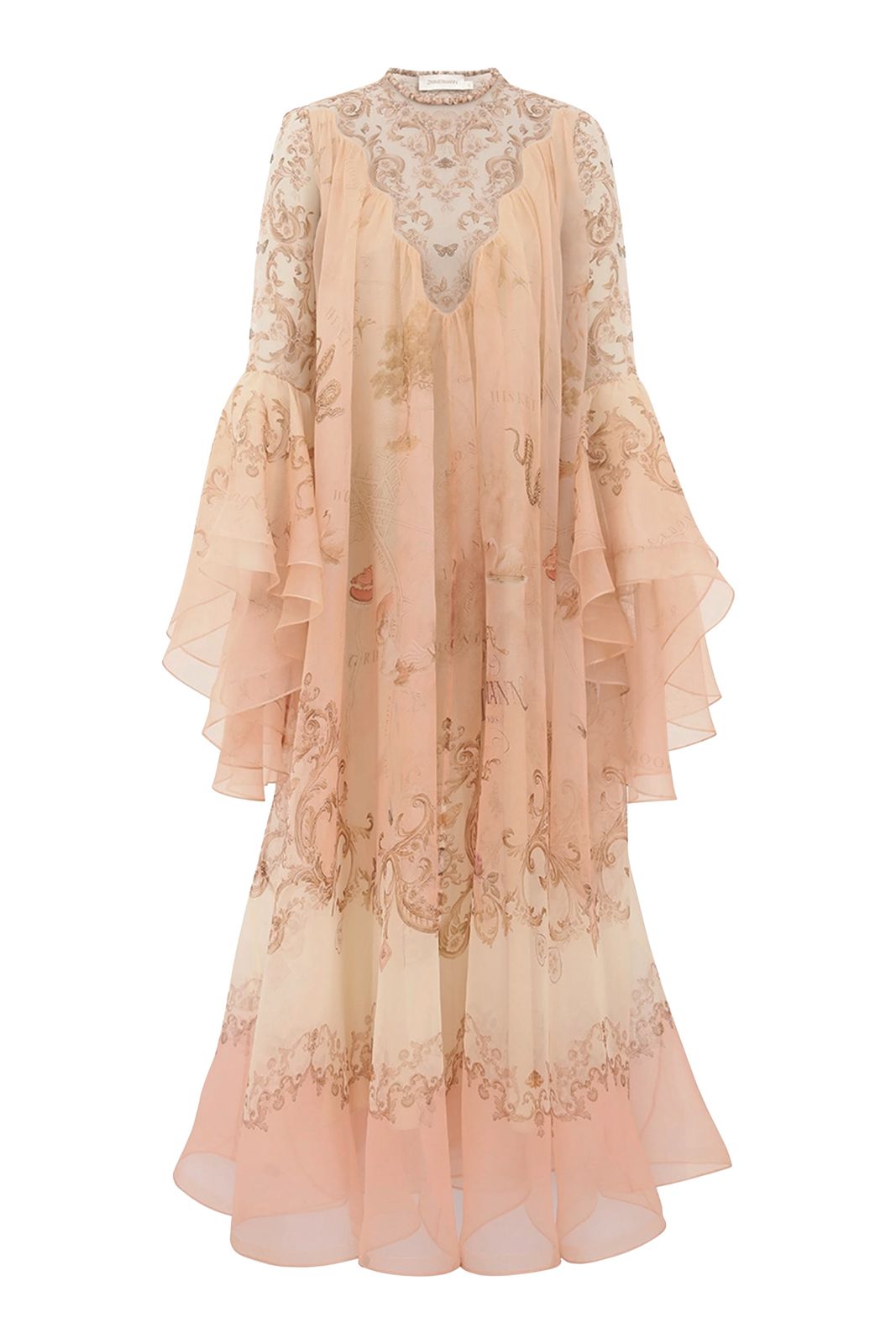 Zimmermann Pink Hypnotic Maxi Dress in Silk