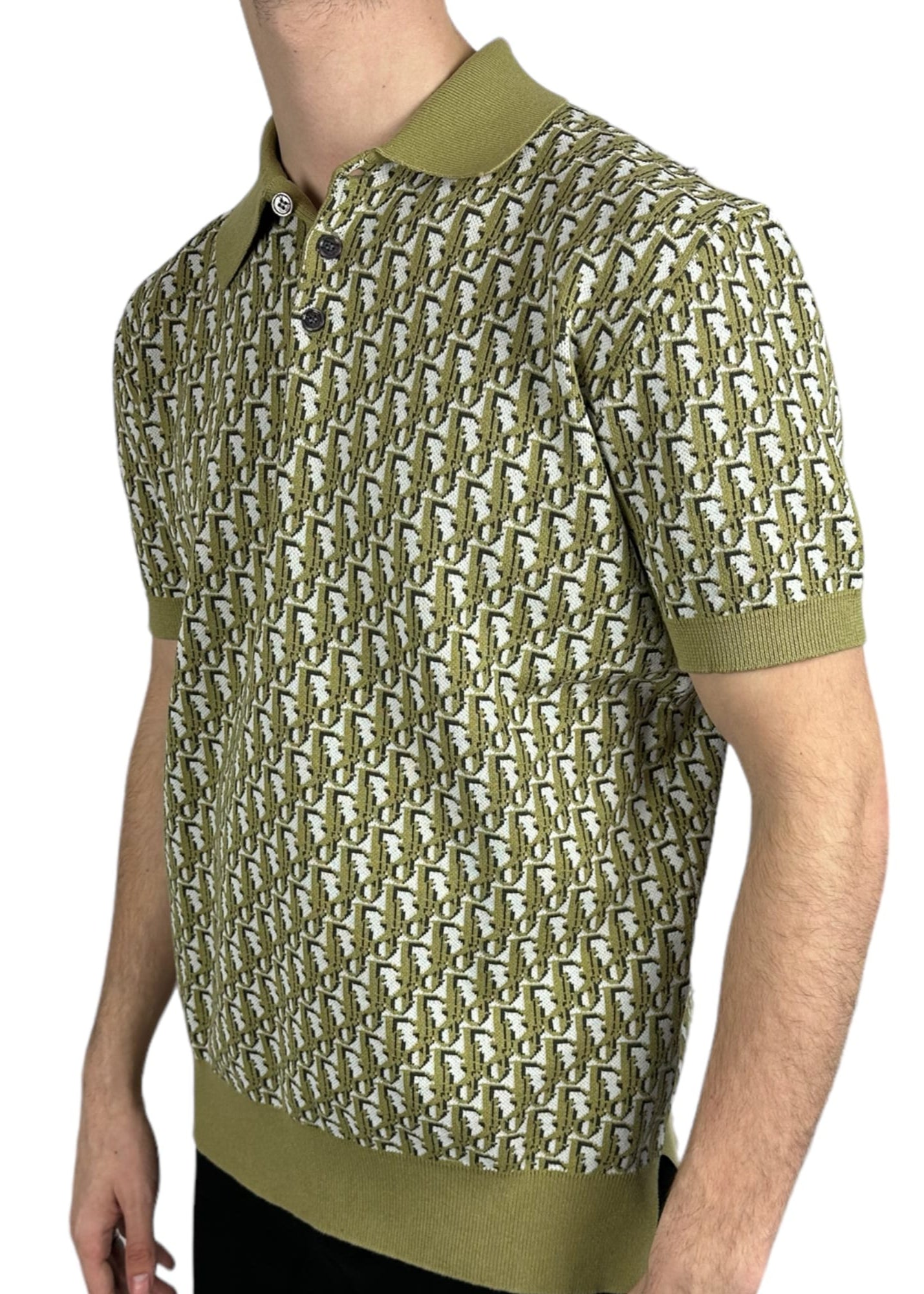 Dior Cashmere Polo Shirt "Green" Luxury Knit Polo UAE