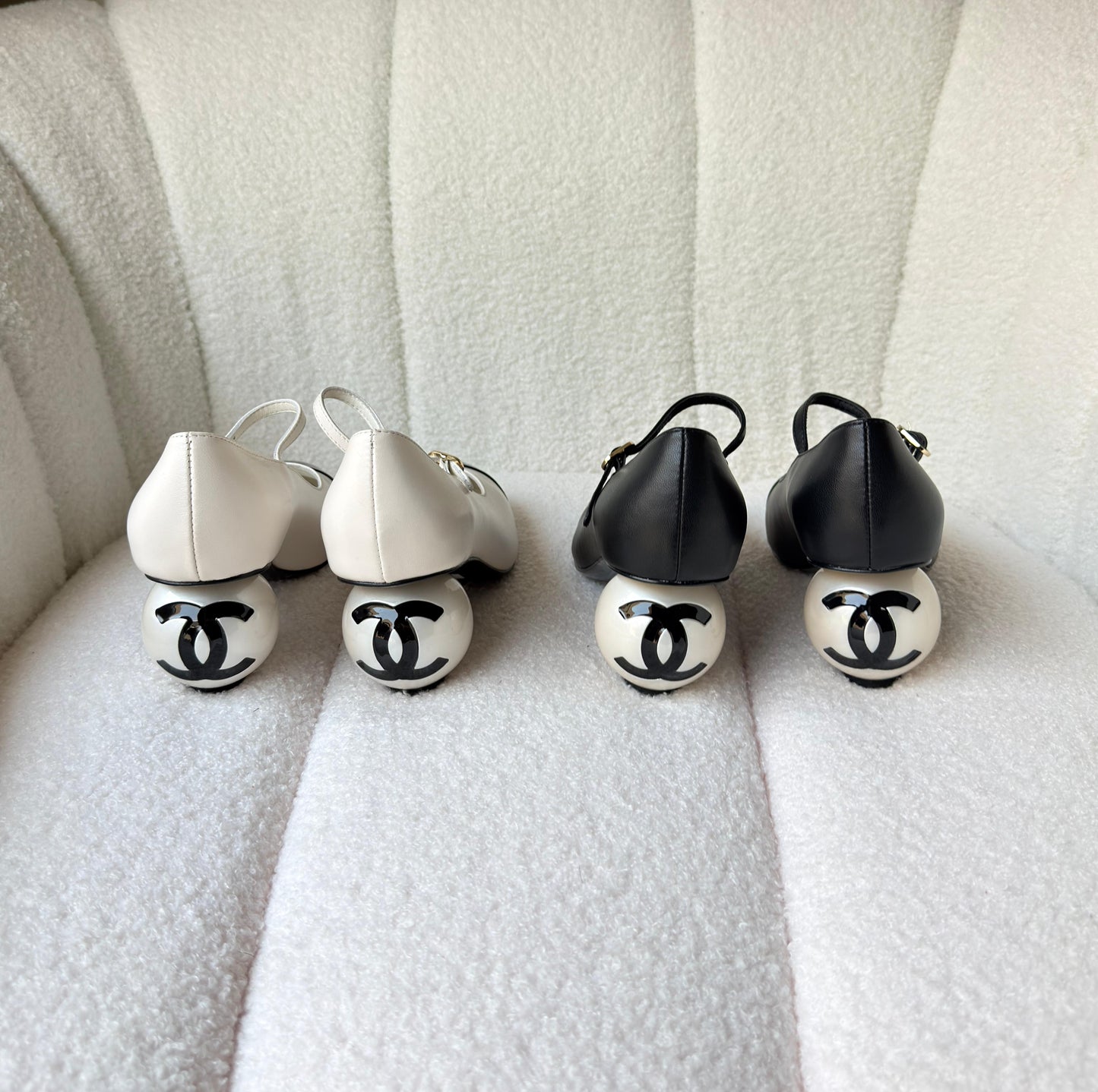 CHANEL Mary Janes Lambskin Patent Calfskin heels