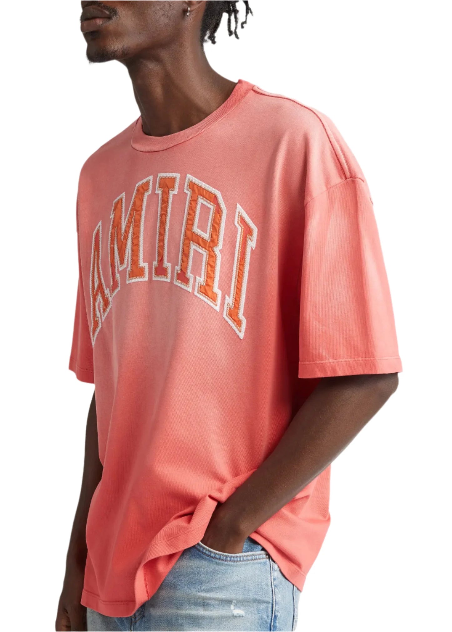 Amiri Follow Vintage Oversized T-Shirt "Cranberry Cotton" Bold Color Tee UAE