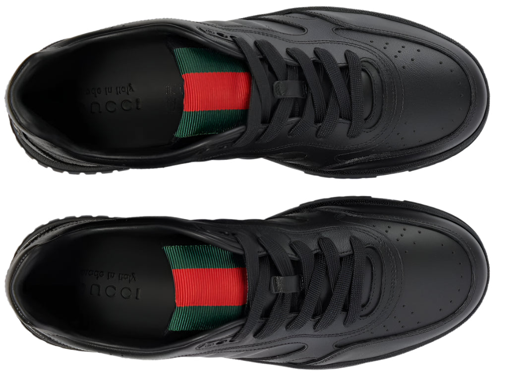 Gucci Re-Web Leather Sneakers Classic Leather Sneakers UAE