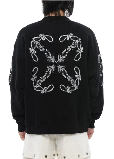 Off-White Bandana Crew Neck Sweatshirt "Black" Streetwear Sweatshirt UAE