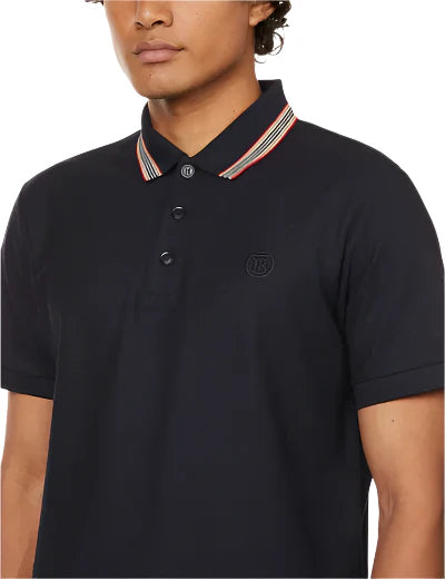 Burberry Icon Striped Polo Shirt "Black" Premium Polo Shirt UAE