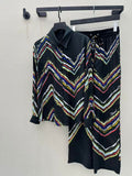 Chanel Shirt Silk Black & Multicoloured