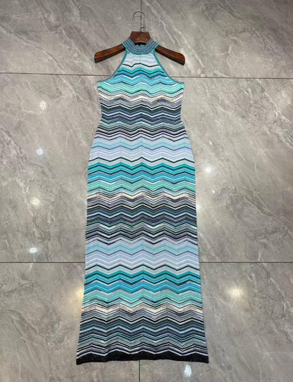 Missoni zigzag-knit Halterneck Dress b