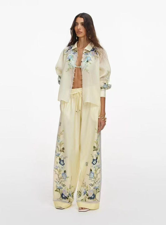 Self-Portrait floral-print set | Yellow