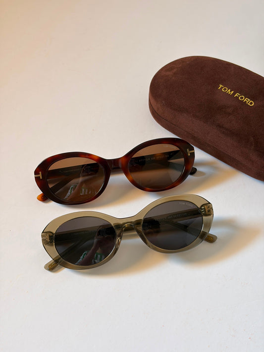 Tom Ford Brown Raffa Round Sunglasses