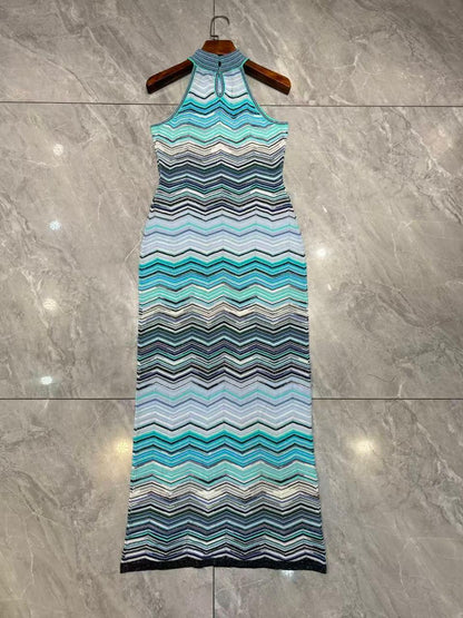 Missoni zigzag-knit Halterneck Dress b