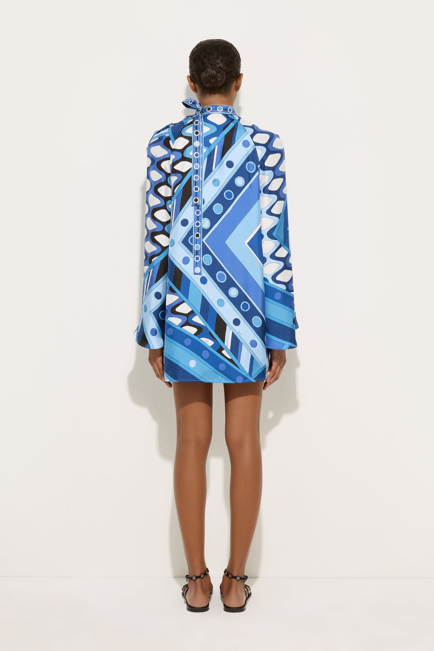 Pucci Printed Mini Dress in Silk Satins