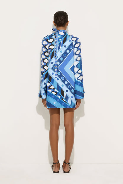 Pucci Printed Mini Dress in Silk Satins