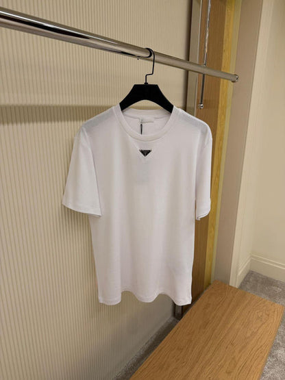 Prada Enamel triangle-logo Cotton T-shirt