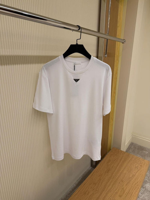 Prada Enamel triangle-logo Cotton T-shirt