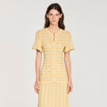 Sandro Diane Rhinestone Knit Maxi Dress