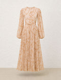 Zimmermann Chain-Print Pleated set in Natural