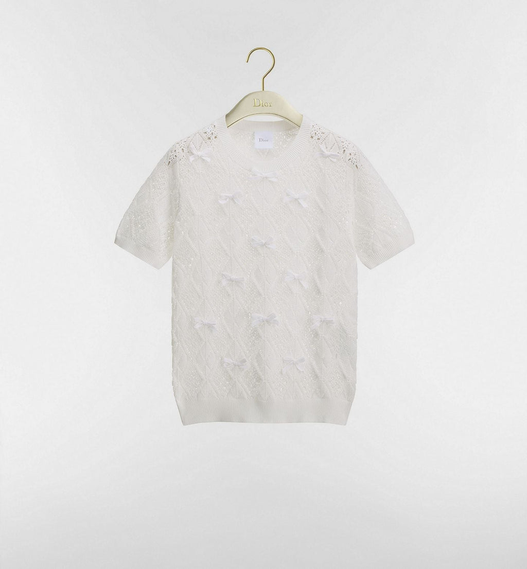 Dior Dioriviera Embroidered Short-Sleeved Sweater