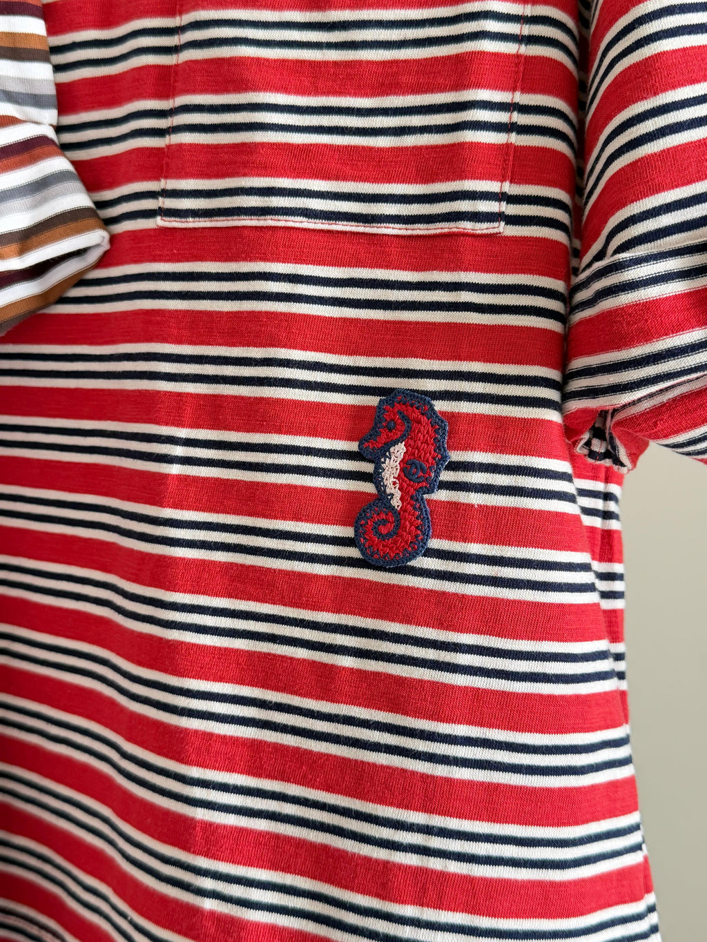 Chanel stripped T-SHIRT Red