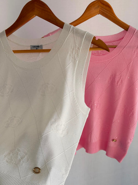 Chanel crochet tank top