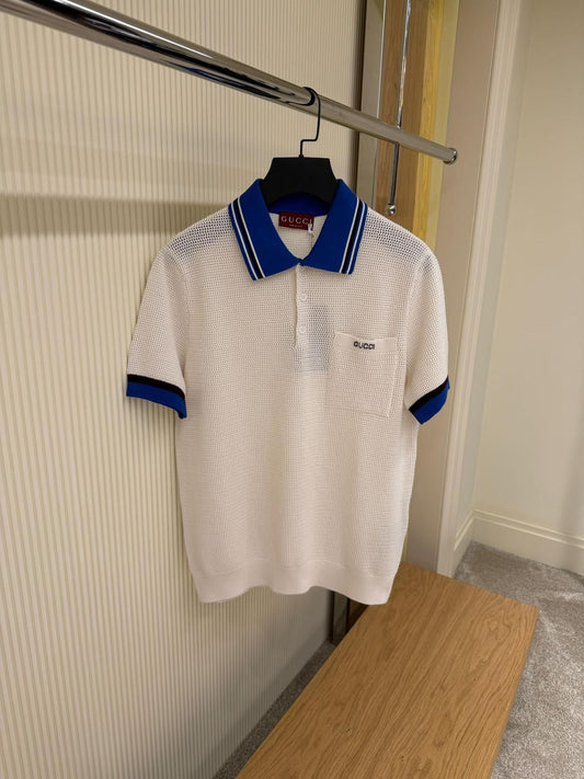 Gucci Cotton piquet polo shirt with intarsia