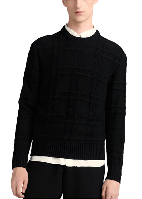 Dior Icons Cannage Sweater "Black Cashmere Knit" Premium Sweater UAE