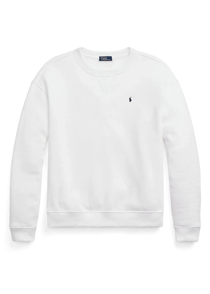 Polo Ralph Lauren Fleece Crewneck Pullover "White" Casual Sweatshirt UAE