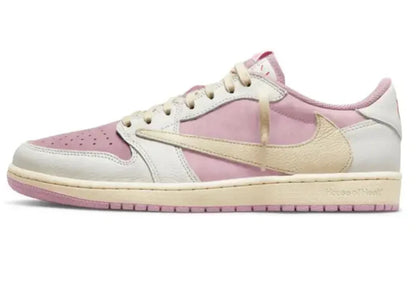 Travis Scott x Air Jordan 1 Low "Shy Pink Rose" Sneakers UAE